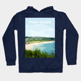 Praa Sands Cornwall. Cornish gift. Travel poster Hoodie